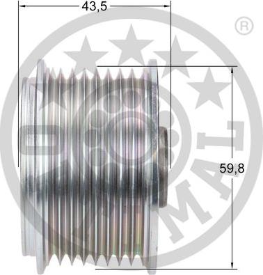 Optimal F5-1117 - Ремінний шків, генератор autocars.com.ua