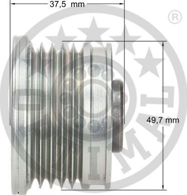 Optimal F5-1121 - Шкив генератора, муфта avtokuzovplus.com.ua