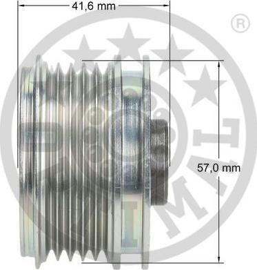 Optimal F5-1128 - Шкив генератора, муфта avtokuzovplus.com.ua