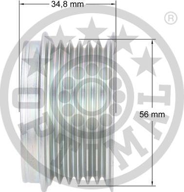 Optimal F5-1140 - Шкив генератора, муфта avtokuzovplus.com.ua