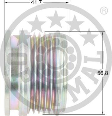 Optimal F5-1155 - Ремінний шків, генератор autocars.com.ua