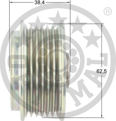 Optimal F5-1157 - Шкив генератора, муфта avtokuzovplus.com.ua