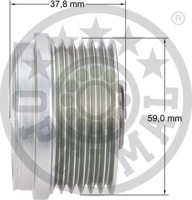 Optimal F5-1207 - Ремінний шків, генератор autocars.com.ua