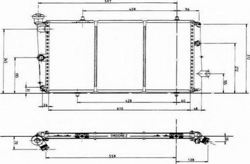 Ordonez 1020286809 - Радіатор, охолодження двигуна autocars.com.ua