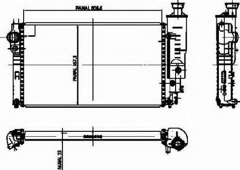 Ordonez 1020838809 - Радіатор, охолодження двигуна autocars.com.ua