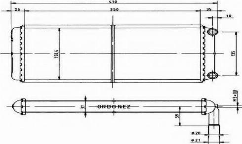 Ordonez 1070009824 - Теплообмінник, опалення салону autocars.com.ua