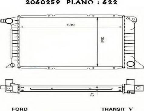 Ordonez 2060259 - Радіатор, охолодження двигуна autocars.com.ua