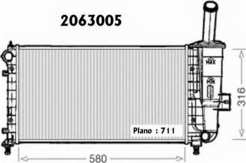 Ordonez 2063005 - Радіатор, охолодження двигуна autocars.com.ua