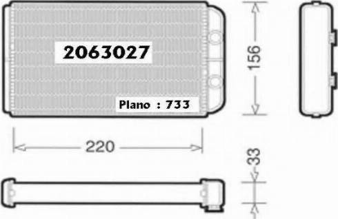 Ordonez 2063027 - Теплообмінник, опалення салону autocars.com.ua