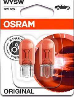 Osram 2827-02B - Лампа накаливания желтая WY5W 12V 5W autocars.com.ua