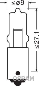 Osram 64111-02B - Лампа розжарювання, Освітлення салону autocars.com.ua