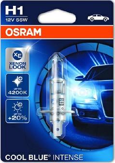 Osram 64150CBI-01B - Лампа Osram Cool Blue H1 12V 55W P14.5S 4200K упаковка блістер autocars.com.ua