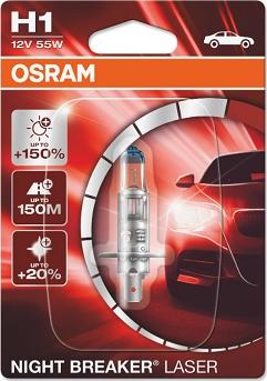 Osram 64150NL-01B - Автолампа Osram H1 12V 55W P14.5S autocars.com.ua
