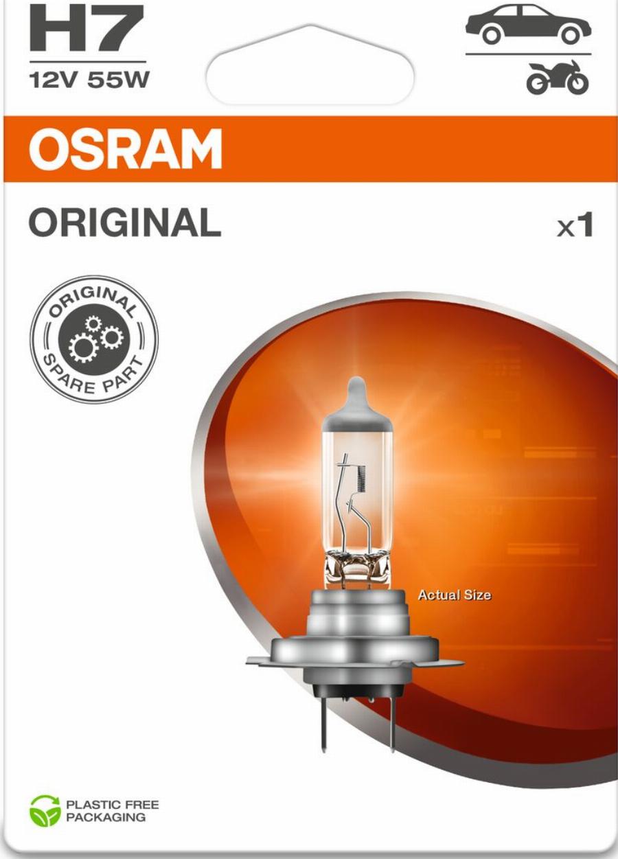 OSRAM 64210-1BL - Лампа розжарювання, фара дальнього світла autocars.com.ua