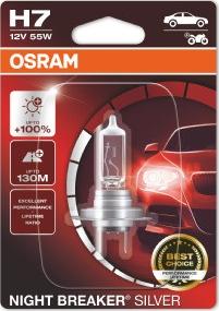 Osram 64210NBS-01B - Лампа фарная H7 12V 55W PX26d NIGHT BREAKER SILVER 100 blister пр-во OSRAM autocars.com.ua