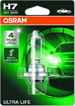 Osram 64210ULT-01B - Лампа фарна H7 12V 55W PX26d ULTRA LIFE 1шт.blister вир-во OSRAM autocars.com.ua