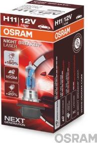 Osram 64211NL - Лампа 12V H11 55W PGJ19-2 NIGHT BREAKER UNLIMITED 110 autocars.com.ua