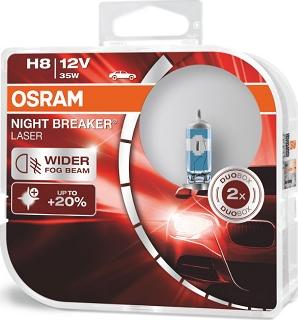 Osram 64212NL-HCB - Лампа фарна H8 12V 35W PGJ19-1 NIGHT BREAKER LASER next generation 150 компл вир-во OSRAM autocars.com.ua