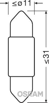 Osram 6431CW-01B - Лампа накаливания, освещение салона autodnr.net