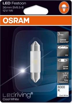 Osram 6436CW-01B - Лампа розжарювання, Освітлення салону autocars.com.ua