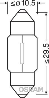 Osram 6438 - Лампа накаливания, освещение салона autodnr.net