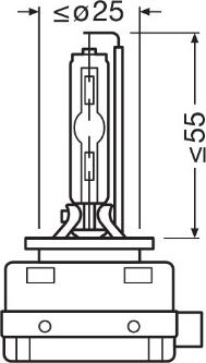 Osram 66548CBN - Автолампа ксенонова D8S 42V 25W 6200K autocars.com.ua