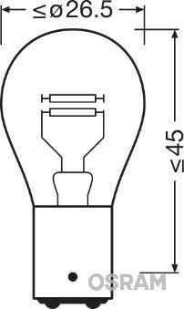 Osram 7225-02B - Лампа накаливания, фонарь сигнала тормоза / задний габаритный avtokuzovplus.com.ua