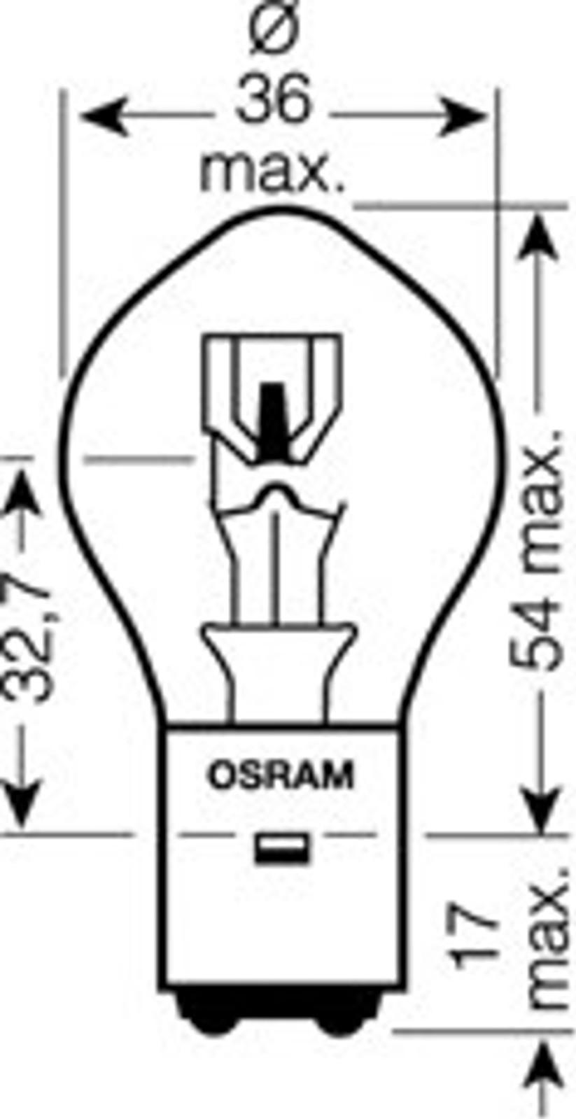 Osram 7327 - Лампа розжарювання, фара дальнього світла autocars.com.ua