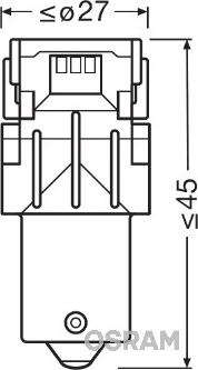 Osram 7458CW-02B - Лампа, противотуманные . задние фонари avtokuzovplus.com.ua