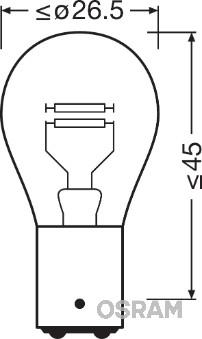 Osram 7528-02B - Лампа накаливания, фонарь указателя поворота avtokuzovplus.com.ua