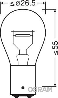 Osram 7538LDR-01B - Лампа накаливания, фонарь сигнала тормоза / задний габаритный avtokuzovplus.com.ua