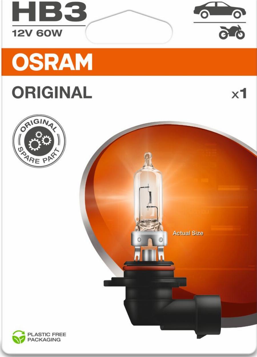 OSRAM 9005-1BL - Лампа розжарювання, фара дальнього світла autocars.com.ua