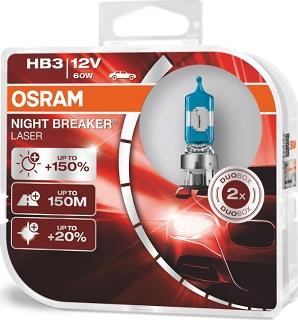 Osram 9005NL-HCB - Лампа фарна HB3 60W 12V P20D NIGHT BREAKER LASER next generation 150 компл. вир-во OSRAM autocars.com.ua