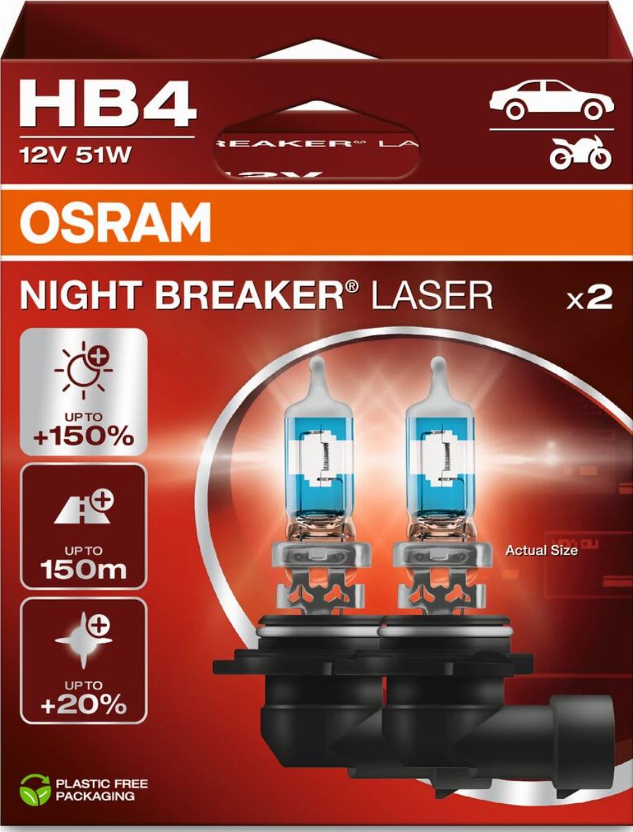 OSRAM 9006NL-2HB - Лампа розжарювання, фара дальнього світла autocars.com.ua