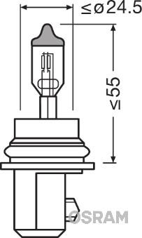 Osram 9007 - Лампа накаливания, фара дальнего света autodnr.net
