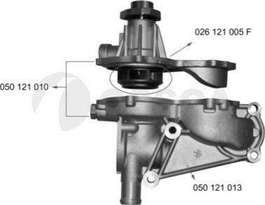 OSSCA 05888 - Водяной насос avtokuzovplus.com.ua