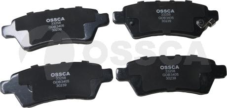 OSSCA 33258 - Тормозные колодки, дисковые, комплект avtokuzovplus.com.ua