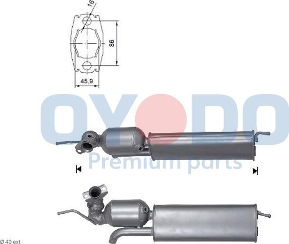 Oyodo 10N0015-OYO - Каталізатор autocars.com.ua