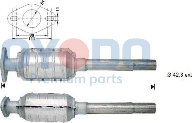 Oyodo 10N0021-OYO - Каталізатор autocars.com.ua