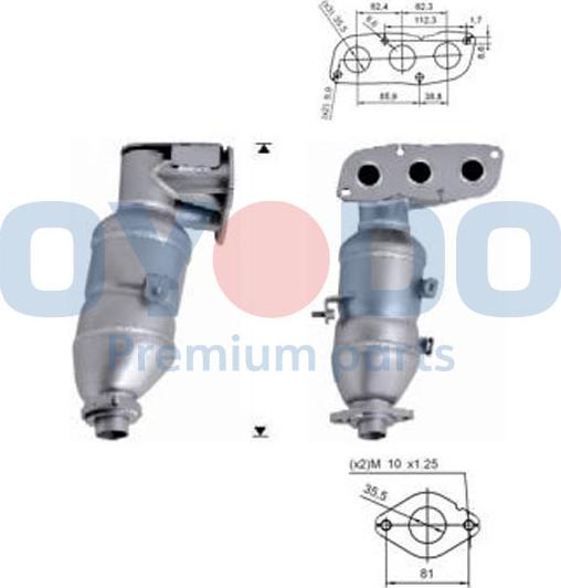 Oyodo 10N0061-OYO - Каталізатор autocars.com.ua