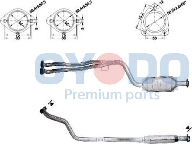 Oyodo 10N0080-OYO - Каталізатор autocars.com.ua