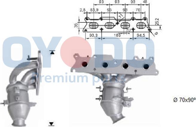 Oyodo 10N0107-OYO - Катализатор avtokuzovplus.com.ua