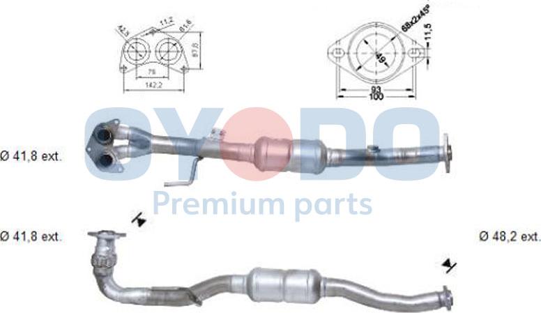 Oyodo 10N0116-OYO - Каталізатор autocars.com.ua