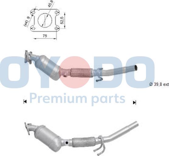 Oyodo 10N0123-OYO - Каталізатор autocars.com.ua