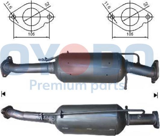 Oyodo 20N0025-OYO - Сажевый / частичный фильтр, система выхлопа ОГ avtokuzovplus.com.ua