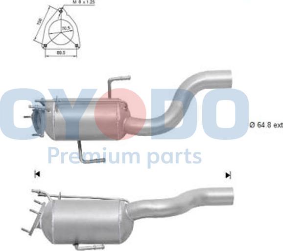 Oyodo 20N0040-OYO - сажі / частковий фільтр, система вихлопу ОГ autocars.com.ua