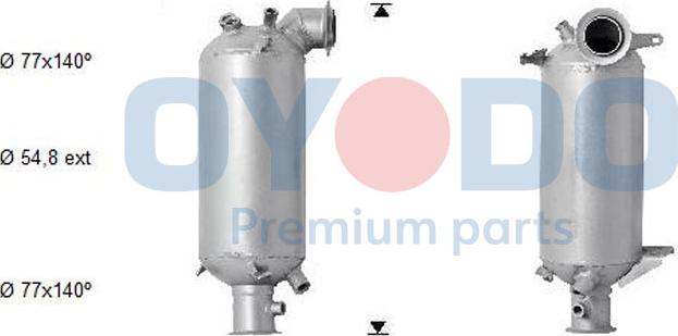 Oyodo 20N0041-OYO - сажі / частковий фільтр, система вихлопу ОГ autocars.com.ua