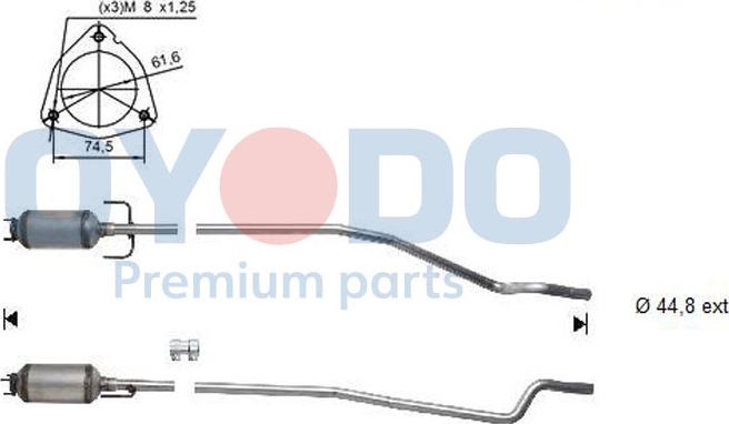 Oyodo 20N0043-OYO - сажі / частковий фільтр, система вихлопу ОГ autocars.com.ua