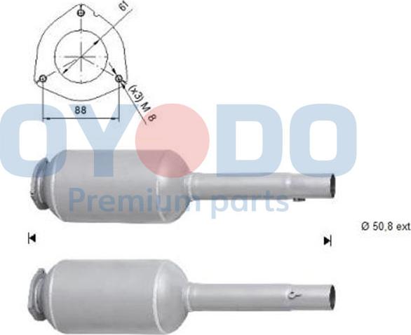 Oyodo 20N0105-OYO - сажі / частковий фільтр, система вихлопу ОГ autocars.com.ua