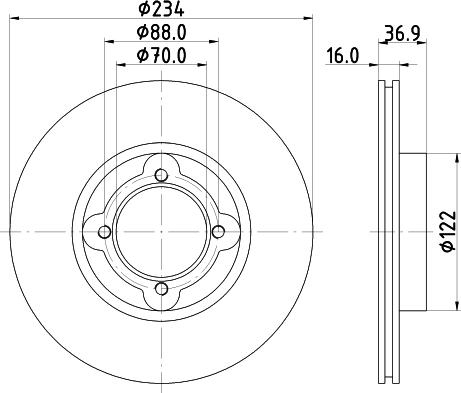 Pagid 54140 - Гальмівний диск autocars.com.ua